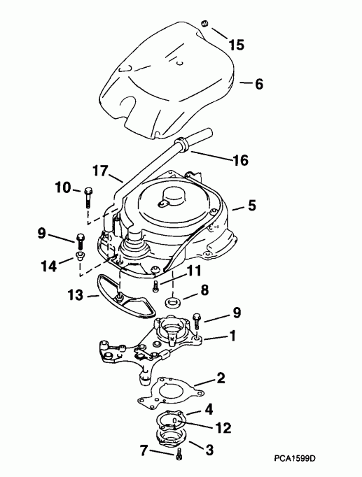 ��������� ������� E50PL4EES 1999  - der ������ �������� & ������ - der Oil Seal Housing & Cover