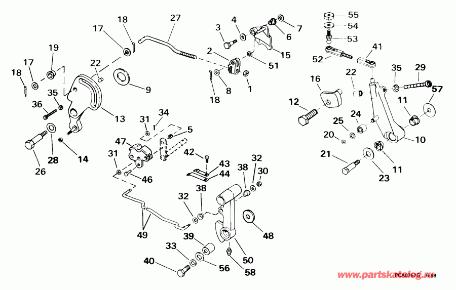 ��������� ������� E55WRYEES 1999  - ift & Throttle Linkage / ift & ����������� ��������age