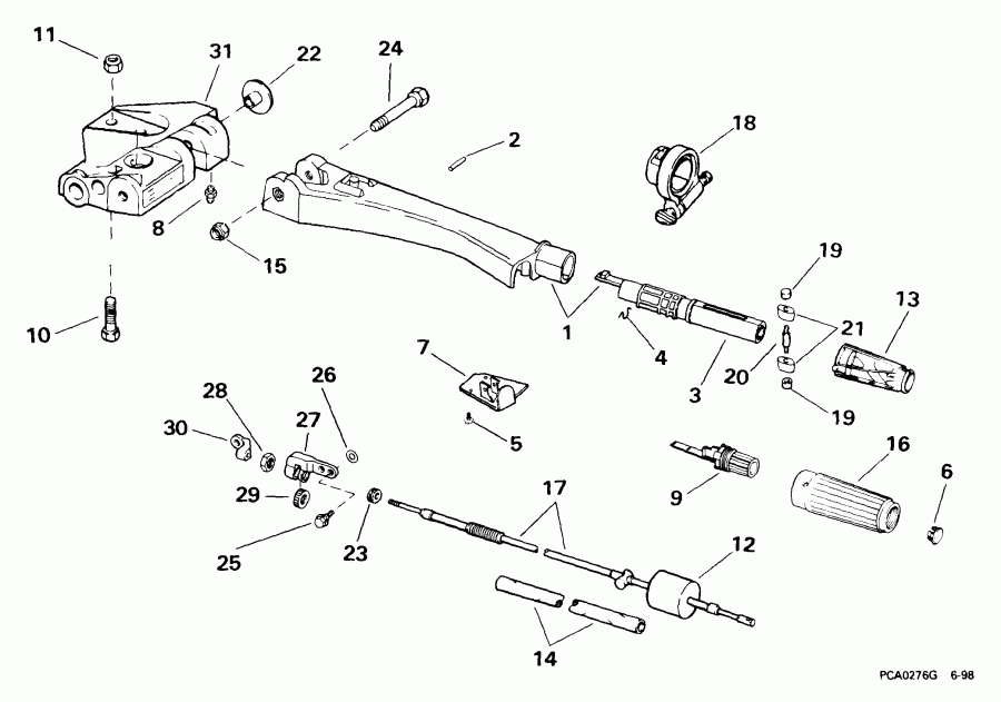 ��������� �������� ����� Evinrude E55WRYEES 1999  - ee������ Handle