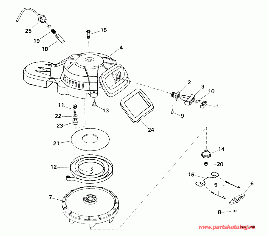 �������� ����� EVINRUDE E5R4EEM 1999  - wind ������� / wind Starter