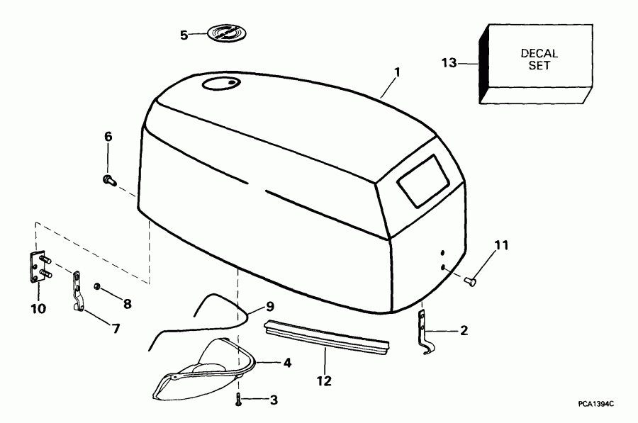 ��������� Evinrude E5RBL4EER 1999  - gine ������ / gine Cover