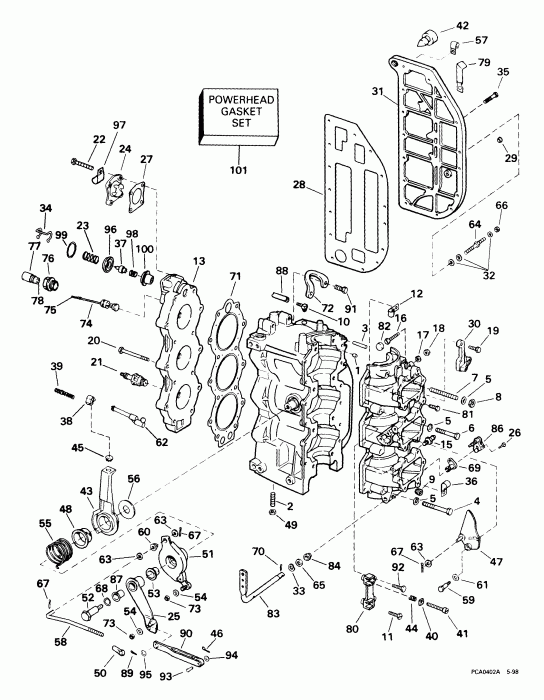 ��������� ����� EVINRUDE E65WELEES 1999  - linder & ������ ���������
