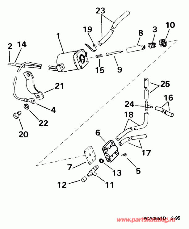 ����� EVINRUDE E65WELEES 1999  - ectric Primer System / ectric Primer System