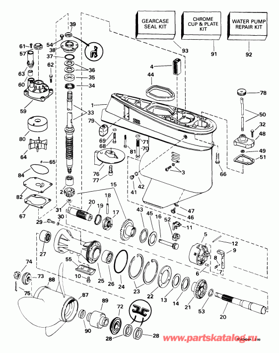 �������� ��������� ����� EVINRUDE E65WELEES 1999  - arcase