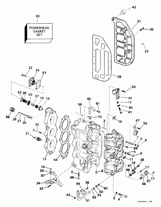 ��������� ��������� Evinrude E65WRLEEO 1999  - linder & ������ ���������