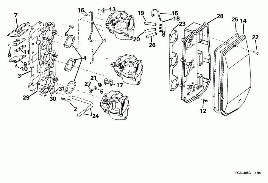 ��������� ��������� ������� E65WRLEEO 1999  - take ��������� & Air ��������� - take Manifold & Air Silencer