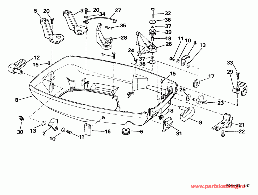 �������� ����� EVINRUDE E65WRLEEO 1999  - wer Engine Cover