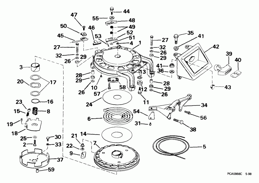 �������� ��������� ����� Evinrude E65WRYEES 1999  - wind �������