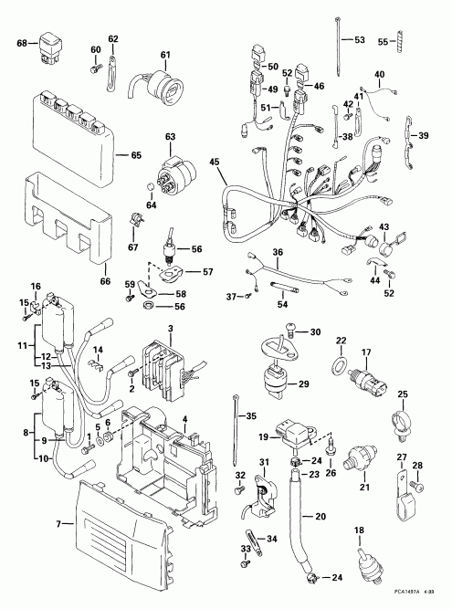 ��������� ��������� EVINRUDE E70PL4EEC 1999  - ectrical System - ectrical System