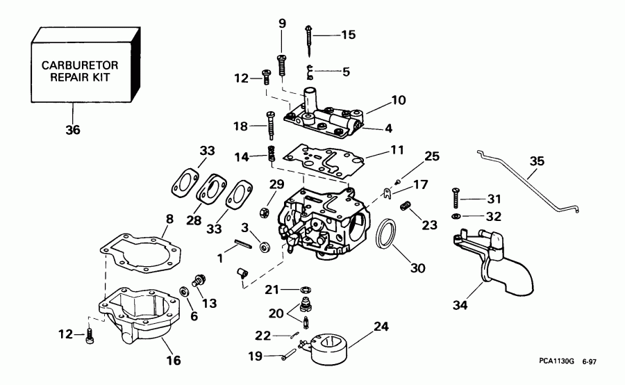 ��������� ����� Evinrude E8RB4EEM 1999  - rburetor