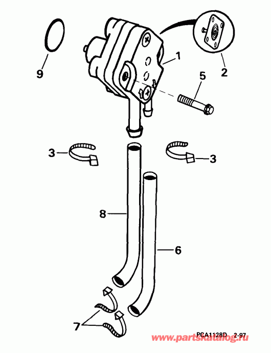 ��������� EVINRUDE E8RB4EEM 1999  - el ����� / el Pump