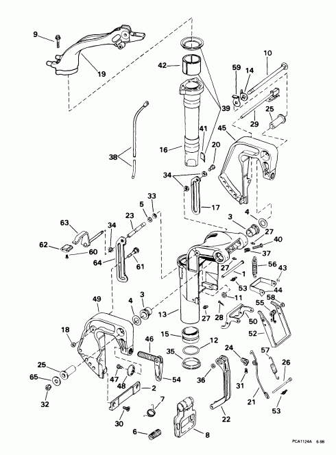 ��������� �������� ����� Evinrude E8RBL4EEM 1999  - dsection