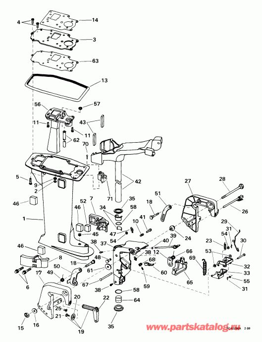 �������� ����� Evinrude E8WRLEES 1999  - dsection - dsection