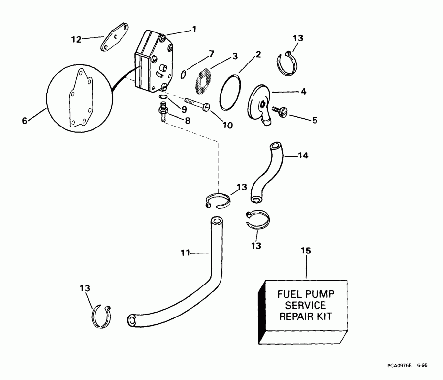 �������� ��������� ����� EVINRUDE SE15BAEEM 1999  - el ����� - el Pump
