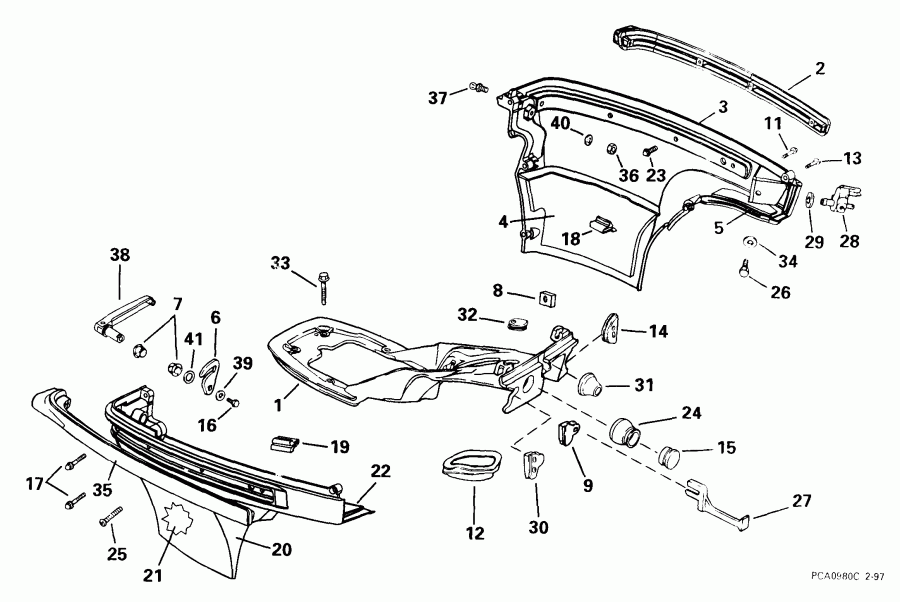 ��������� ��������� EVINRUDE SE15BAEEM 1999  - wer ������ ��������� (�����) - wer Engine Cover