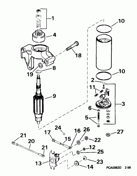 ����� Evinrude SE15BAEEM 1999  - arter Motor & Solenoid