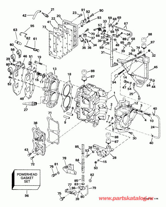 ��������� ��������� ������� SE25RDEEM 1999  - linder & Crankcase - linder & ������ ���������