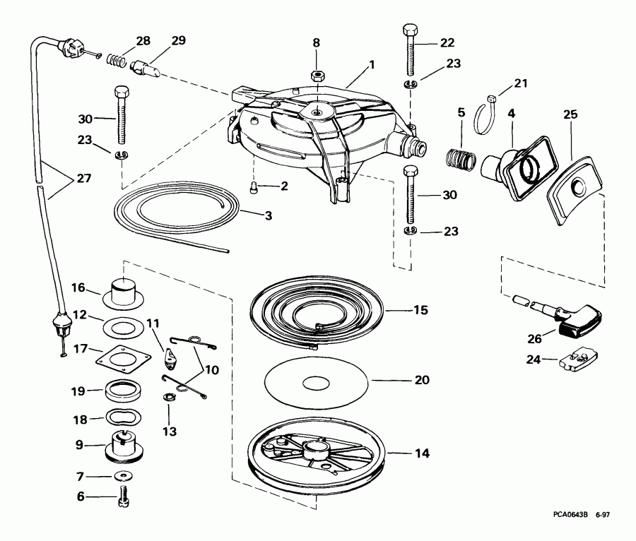 ��������� �������� ����� Evinrude SE25RDEEN 1999  - wind Starter - wind �������
