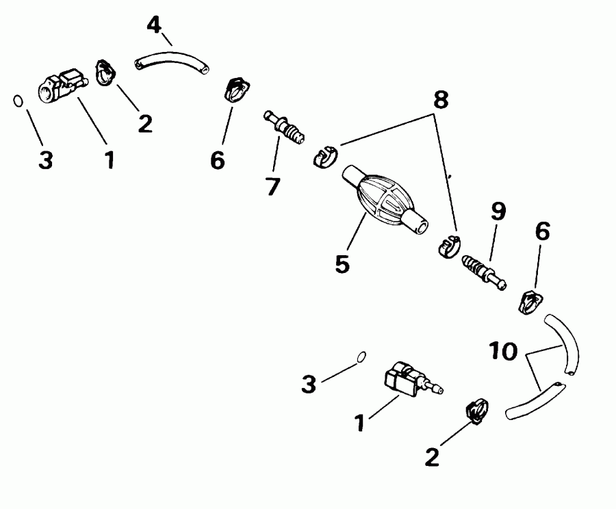 ��������� �������� ����� EVINRUDE BE30BASSR Rope Start, Tiller, 15 IN. sha  - 5 / 16 ���� I.d. / 5/16 In. I.d.