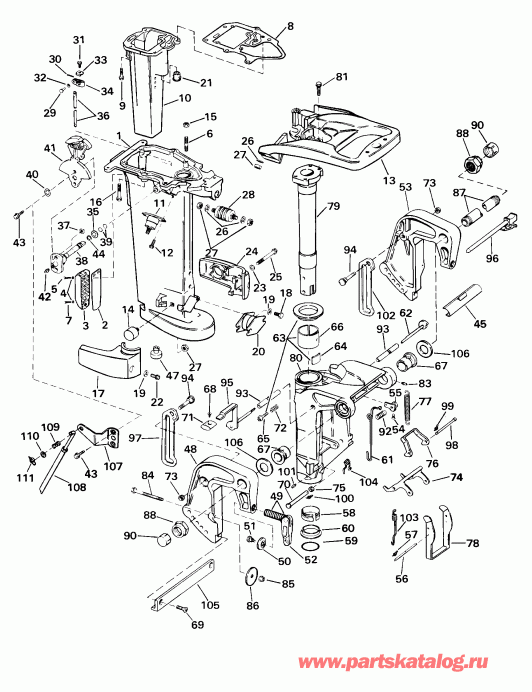 EVINRUDE BE30BASSR Rope Start, Tiller, 15 IN. sha  - dsection - dsection