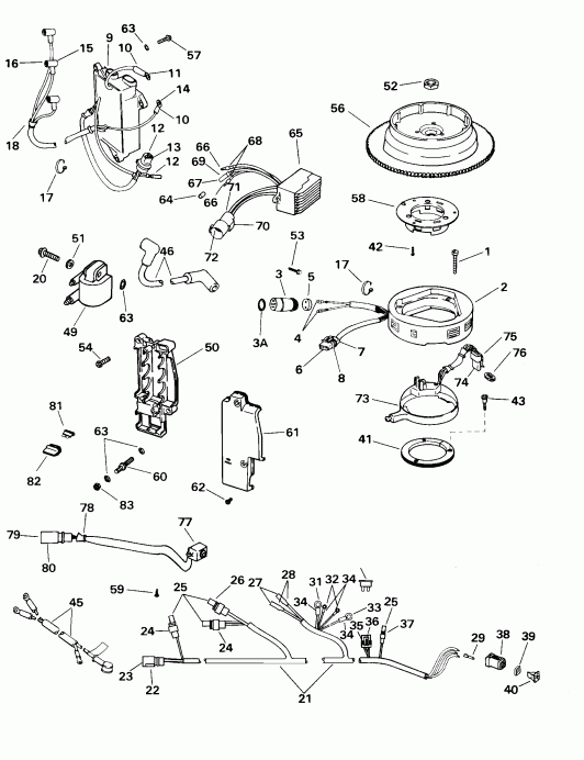 �������� ��������� ����� ������� BE35ARSSM 3 Cyl, Rope Start, Tiller, 15   - Tel / Tel