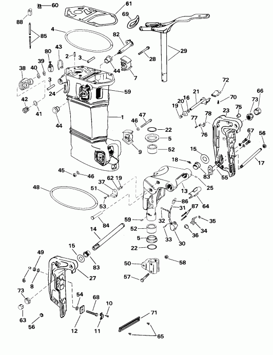 �������� ����� Evinrude BE35ARSSM 3 Cyl, Rope Start, Tiller, 15   - Power trim � Tilt - Pl