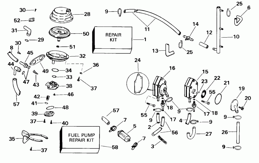 ����� ������� BE35KSSB 3 Cyl, Rope Start, Tiller, 15 I  - el System