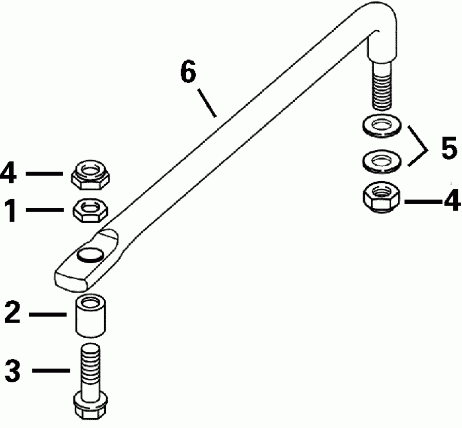 �������� ��������� ����� ������� BE35KSSB 3 Cyl, Rope Start, Tiller, 15 I  - eering Link Kit 1 / ee������ ����������� Kit 1