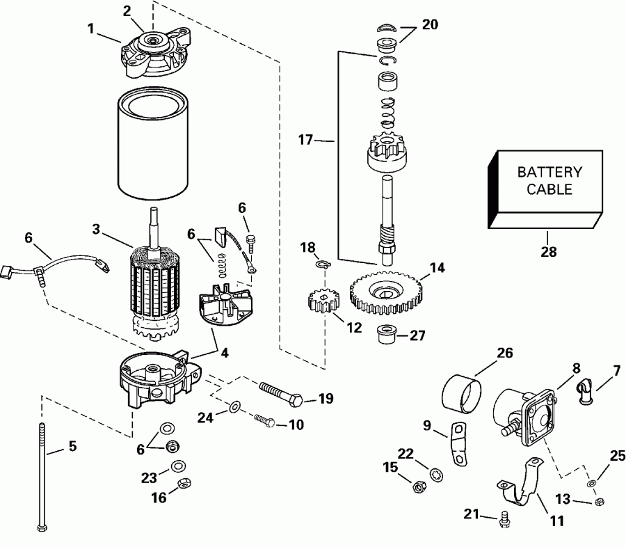 ��������� ����� Evinrude E100WPLSSR Commercial, Elec. Start, TNT,  - ectric Starter & Solenoid - ectric ������� & Solenoid