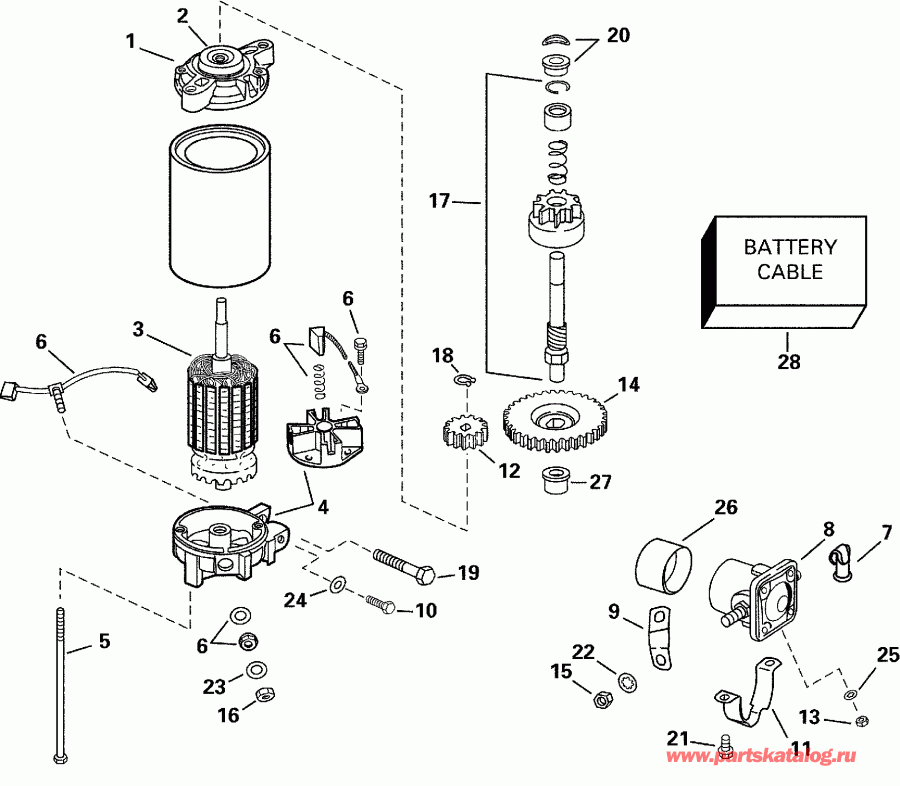  Evinrude E105WELSSC Commercial, Elec. Start, 20 I  - ectric ������� & Solenoid - ectric Starter & Solenoid