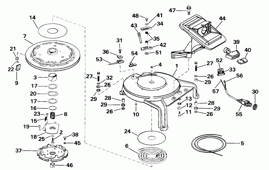 ��������� �������� ����� Evinrude E105WRYSSC Commercial, Rope Start, 22.5   - wind Starter / wind �������
