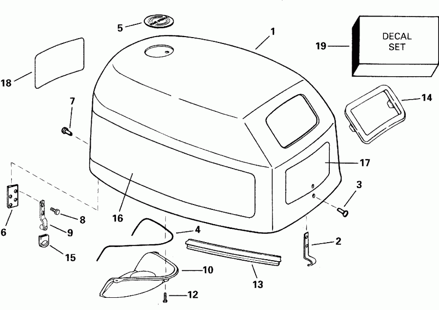  EVINRUDE E10TEX4SSE 4-Stroke, Elec. Start, Tiller  - gine Cover / gine 