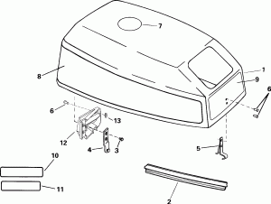 ������ ��������� (�����) - Evinrude (Engine Cover - Evinrude)