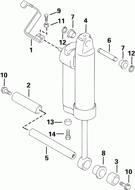 ��������� �������� ����� EVINRUDE E25TEL4SSS 4-Stroke, Elec. Start, Tiller  - lt Assist Cylinder / lt Assist �������