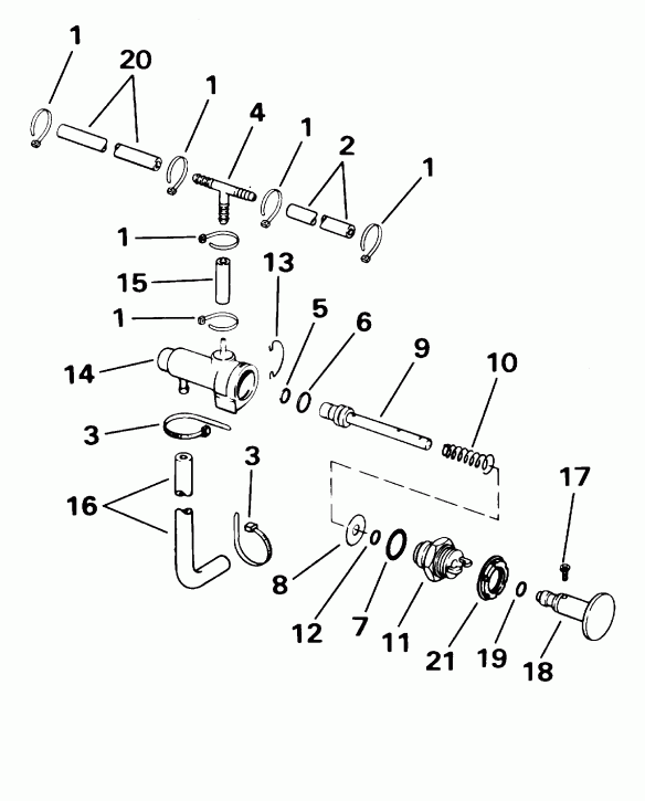 ��������� ��������� EVINRUDE E25WRLSSC Commercial, Rope Start, 20 IN.  - imer Pump / imer �����