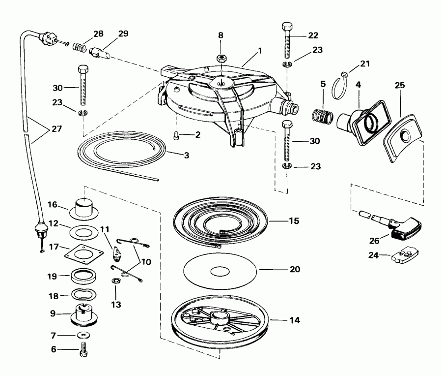 ��������� �������� ����� EVINRUDE E25WRSSC Commercial, Rope Start, 15 IN.   - wind �������