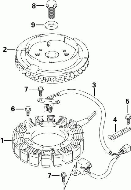 ����� Evinrude E30EL4SSS 4-Stroke, Elec. Start, 20 IN.   - ywheel - ywheel
