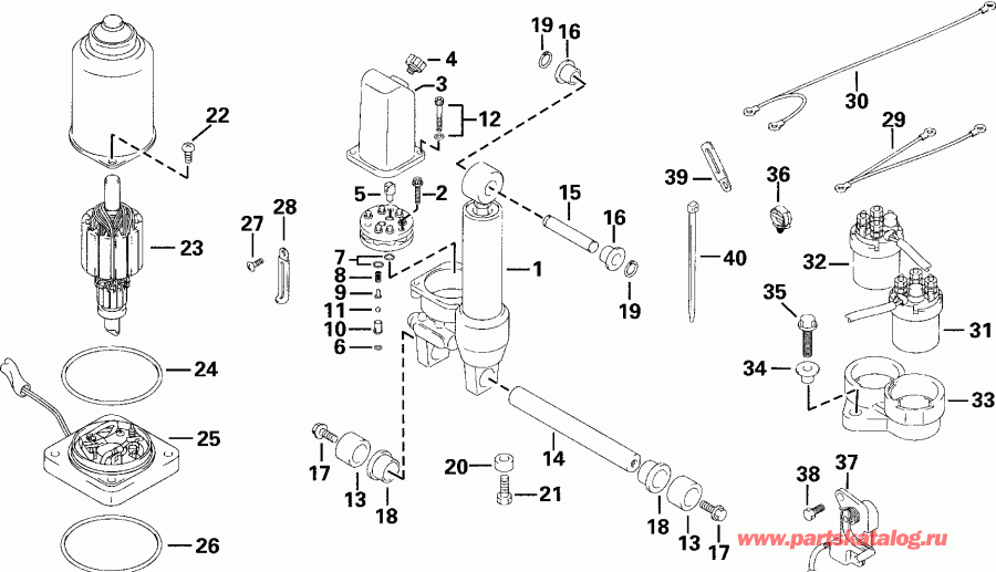 ��������� ��������� EVINRUDE E30RL4SSS 4-Stroke, Rope Start, Tiller,   - wer Trim / tilt Hydraulic / wer Trim/tilt Hydraulic