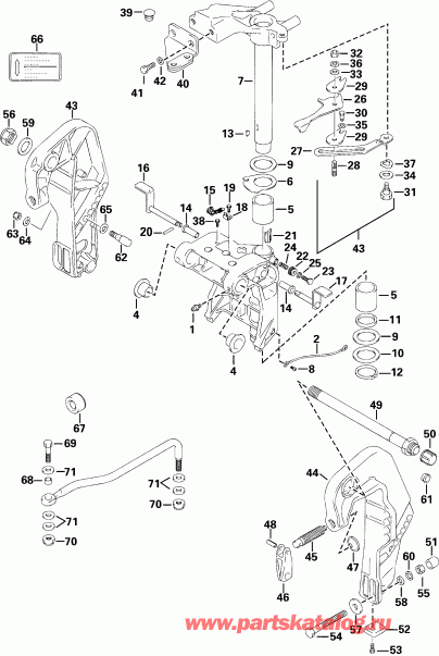 ����� Evinrude E30RL4SSS 4-Stroke, Rope Start, Tiller,   - ern & Swivel Bracket / ern & ���������� ���������