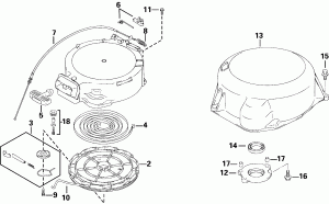 Rewind ������� & ������ ������� (Rewind Starter & Under Oil Seal)