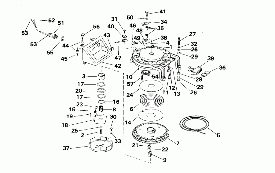 ��������� ��������� Evinrude E40WRSSC Commercial, Rope Start, Tiller,  - wind Starter / wind �������