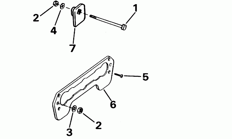 ��������� EVINRUDE E55WRSSC Commercial, Rope Start, Tiller,  - ansom Mount Kit - ansom ��������� Kit