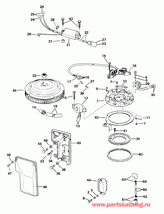 ��������� ������� E55WRYSSC Commercial, Rope Start, Tiller  - nition System / nition System