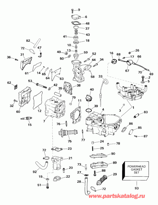 �������� ��������� ����� Evinrude E5R4SSB 4-Stroke, Rope Start, Tiller, 15  - linder � ������ ���������