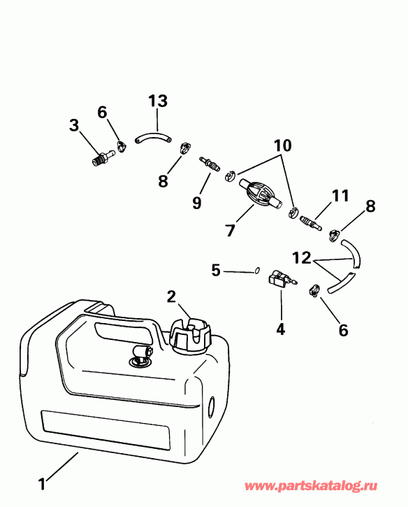 ��������� ��������� ������� E5RL4SSB 4-Stroke, Rope Start, Tiller, 2  - el Tank B / el Tank B