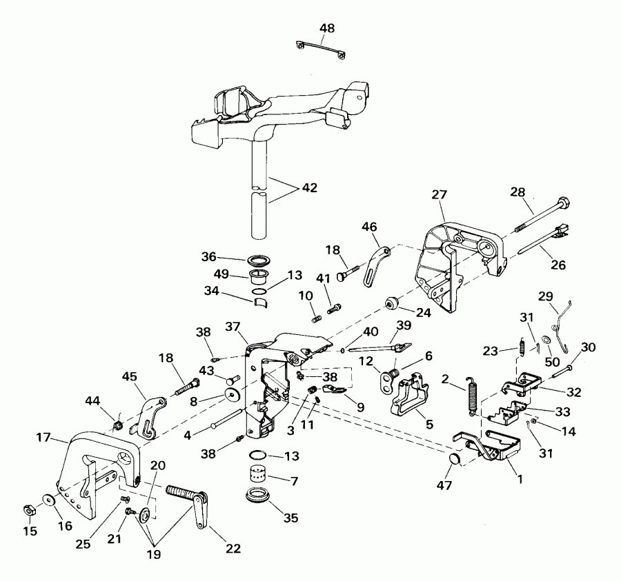 �������� ����� EVINRUDE E6R4SSB 4-Stroke, Rope Start, Tiller, 15  - dsection / dsection