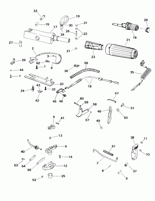 ��������� ��������� EVINRUDE E6R4SSB 4-Stroke, Rope Start, Tiller, 15  - eering Handle / ee������ Handle