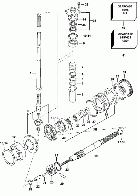 ��������� ����� Evinrude E70 PL4SSR 4-Stroke, Elec. Start, TNT, 2  - ive��� & ��� �������� ����� - iveshaft & Propeller Shaft
