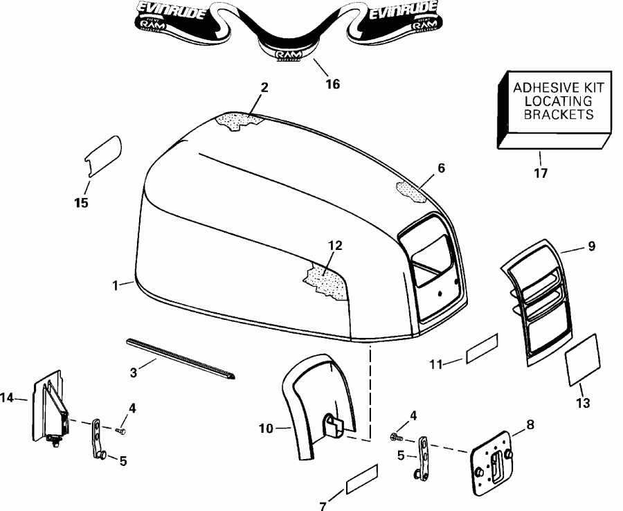 ��������� Evinrude E75FPLSSH FFI, Elec Start, TNT, 20 IN. s  - gine Cover / gine ������