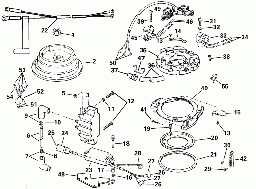 ����� EVINRUDE E8DRSSM Rope Start, Tiller, 15 IN. shaft  - nition